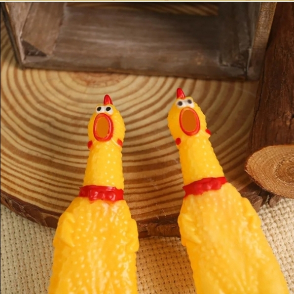 Yellow Squeaky Rubber Chicken Toy, 6", NWOT - Picture 2 of 2